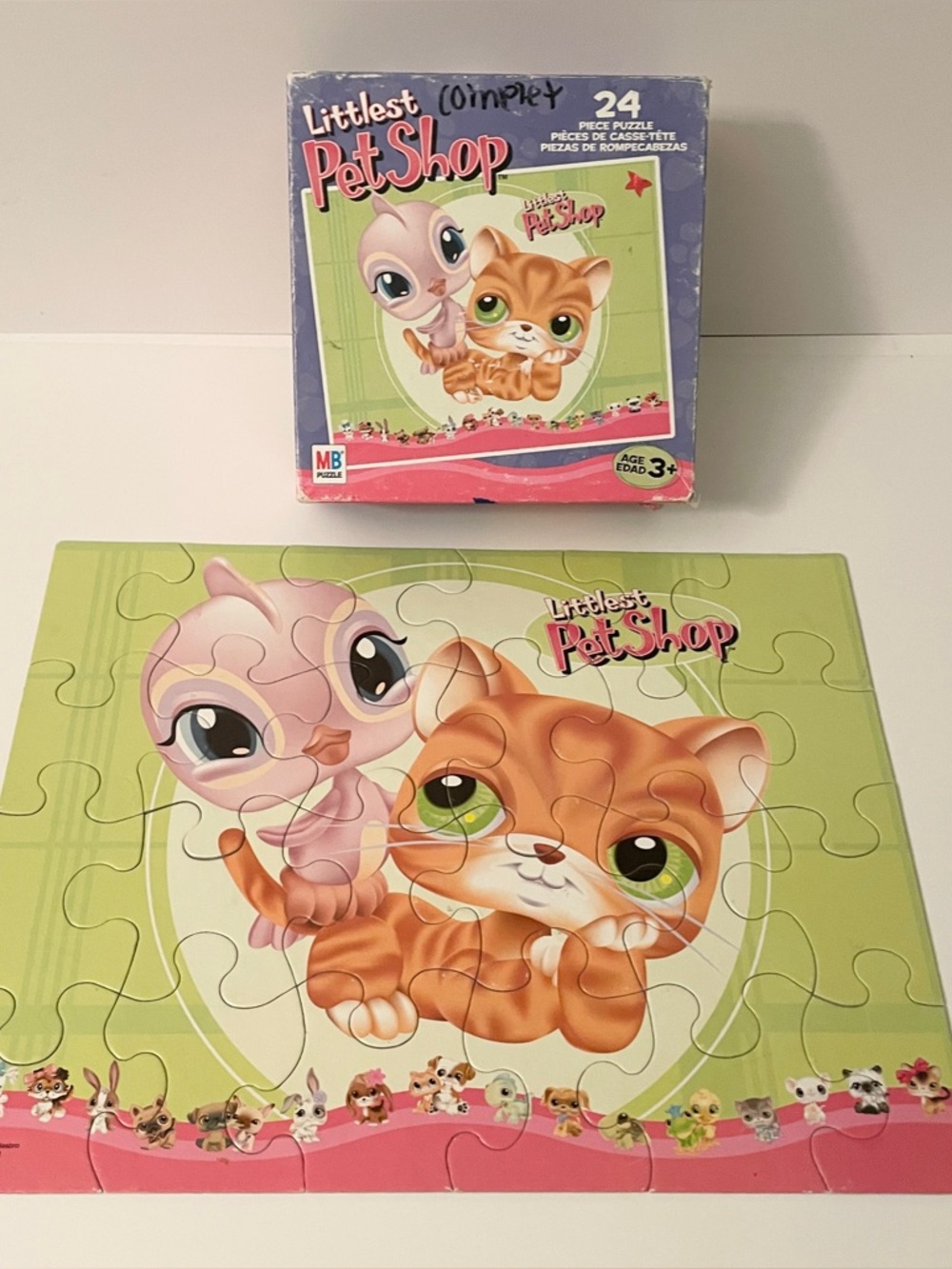Vintage Littlest Pet Shop 24pc Puzzle 2005 Cat & Bird COMPLETE